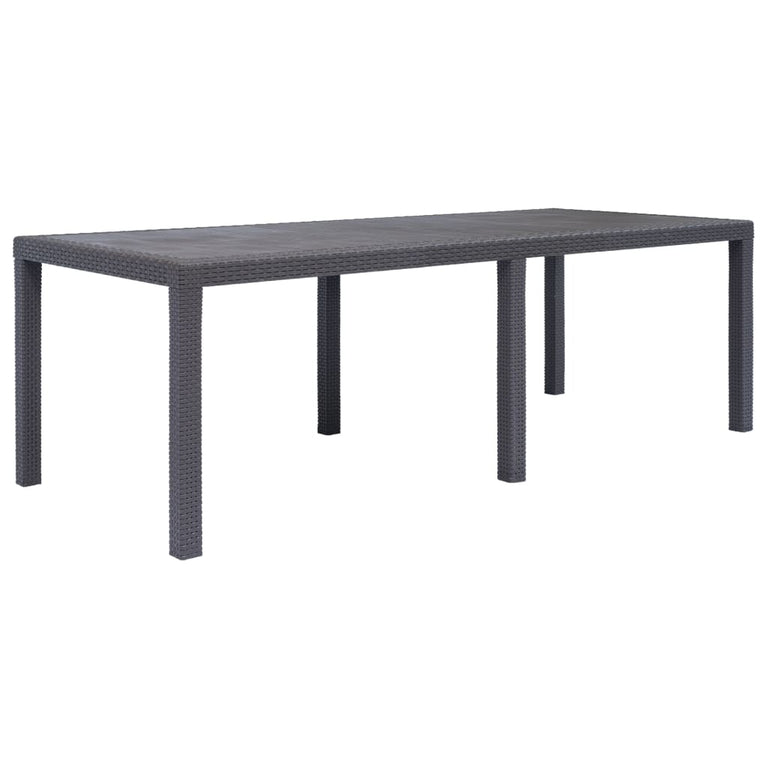 Tuintafel 220x90x72 cm rattan-look kunststof bruin MeubelReus