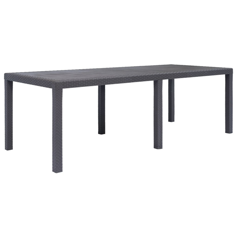 Tuintafel 220x90x72 cm rattan-look kunststof bruin MeubelReus