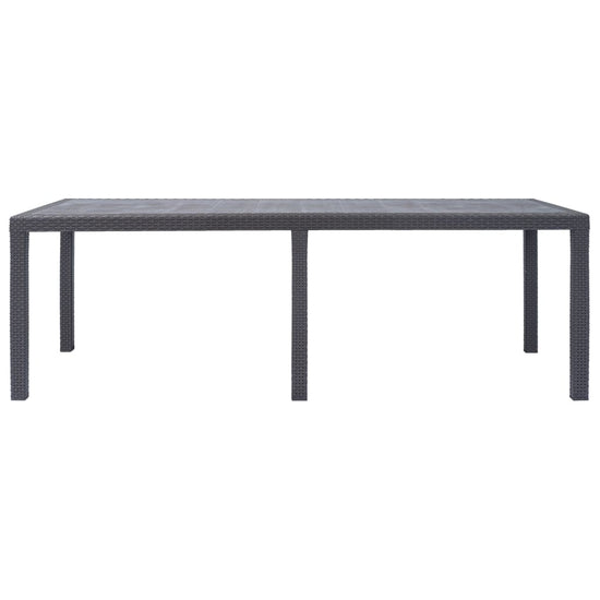 Tuintafel 220x90x72 cm rattan-look kunststof bruin MeubelReus