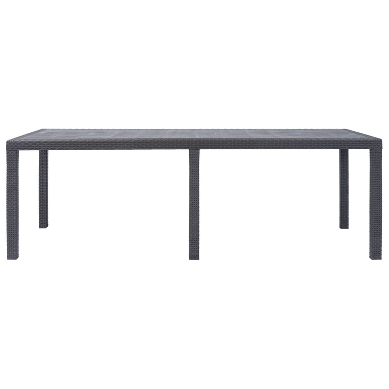 Tuintafel 220x90x72 cm rattan-look kunststof bruin MeubelReus