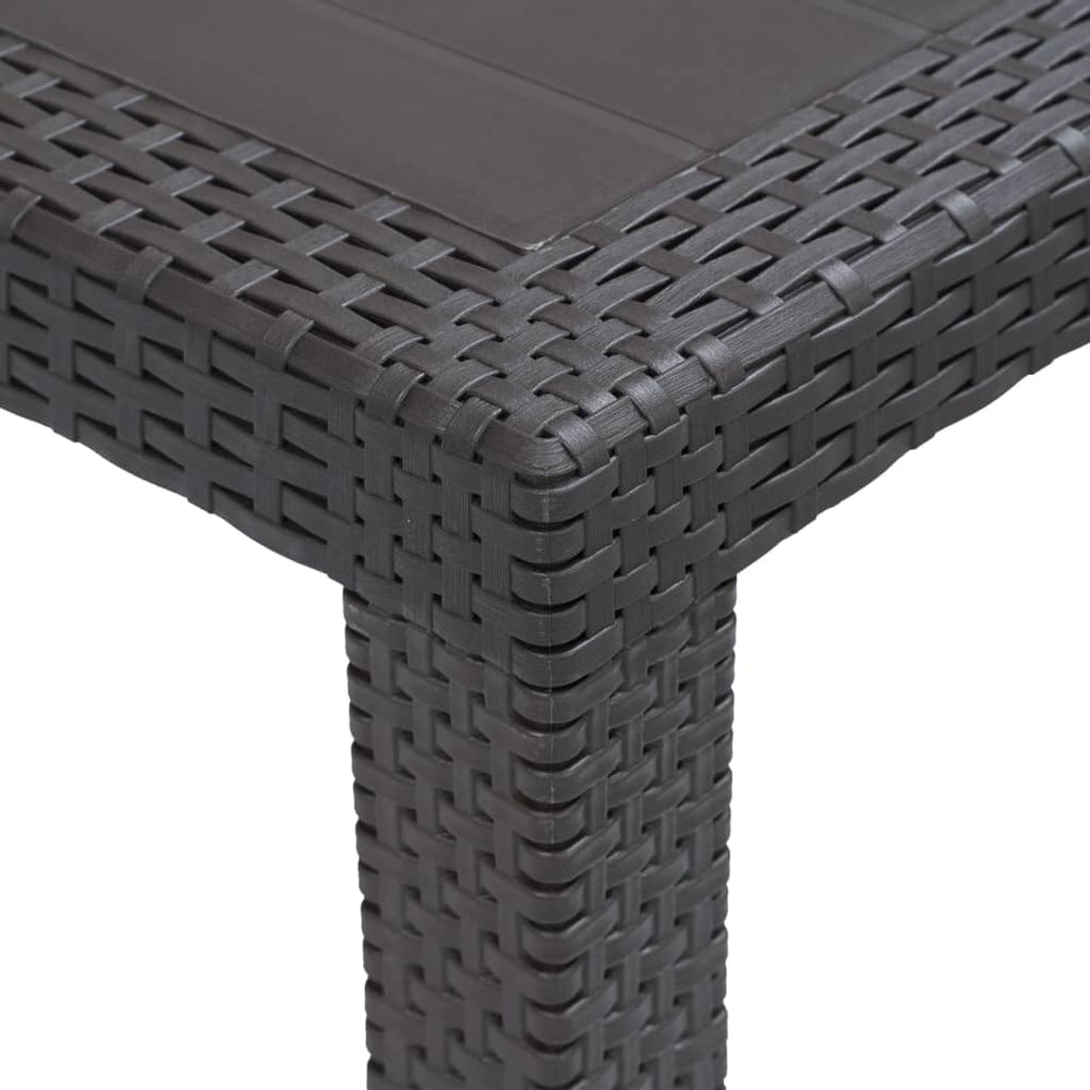 Tuintafel 220x90x72 cm rattan-look kunststof bruin MeubelReus