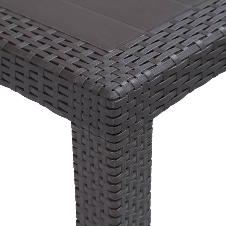 Tuintafel 220x90x72 cm rattan-look kunststof bruin MeubelReus