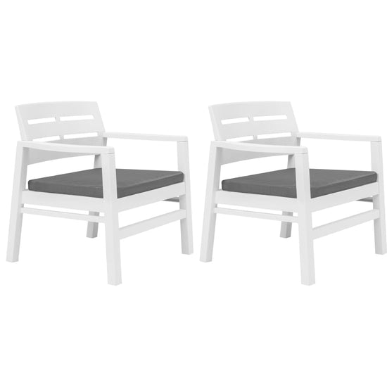 3-delige Loungeset kunststof wit MeubelReus