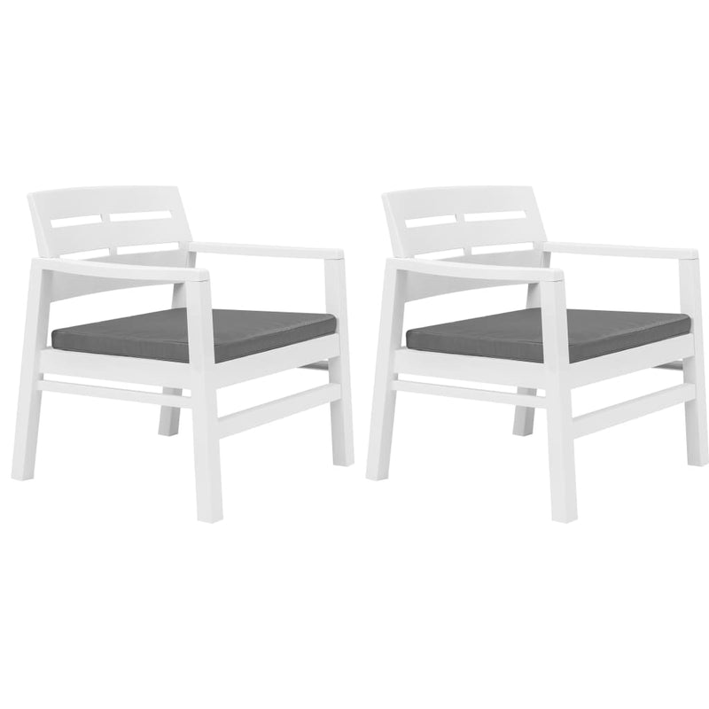 3-delige Loungeset kunststof wit MeubelReus