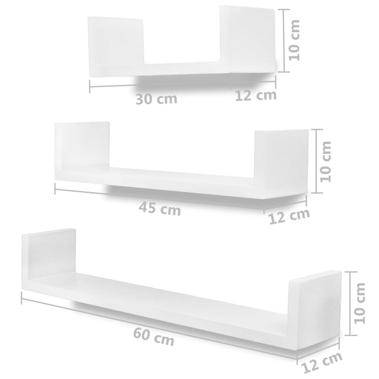 Wandplanken 6 st wit MeubelReus