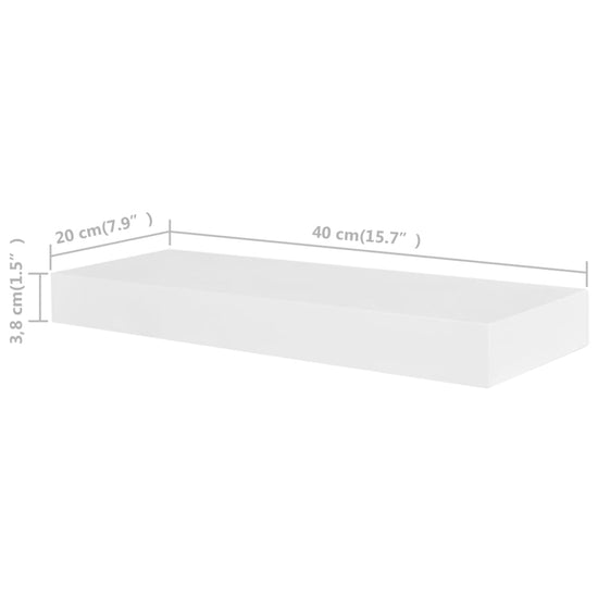 Wandplanken 4 st 40 cm wit MeubelReus