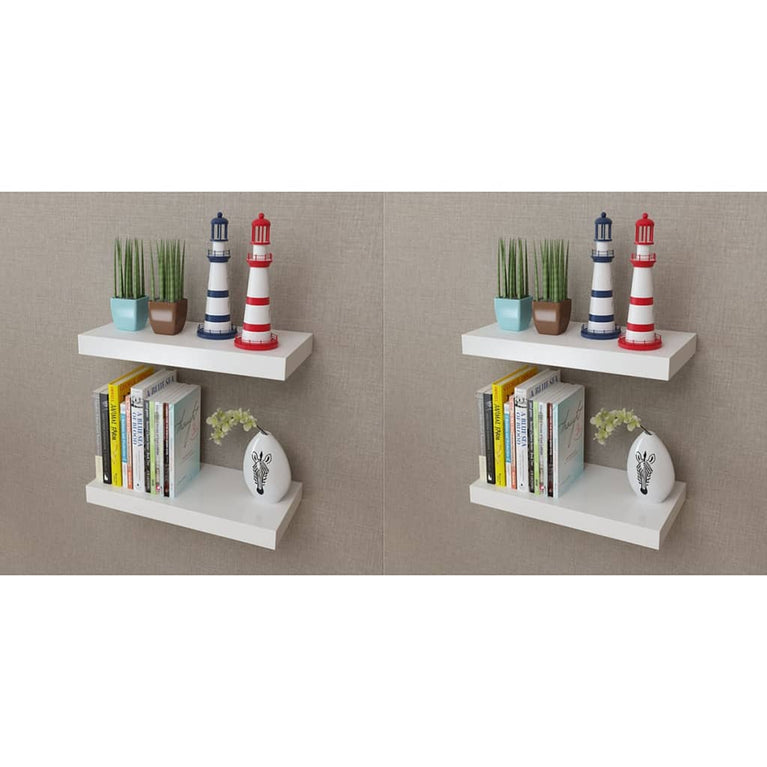 Wandplanken 4 st 40 cm wit MeubelReus