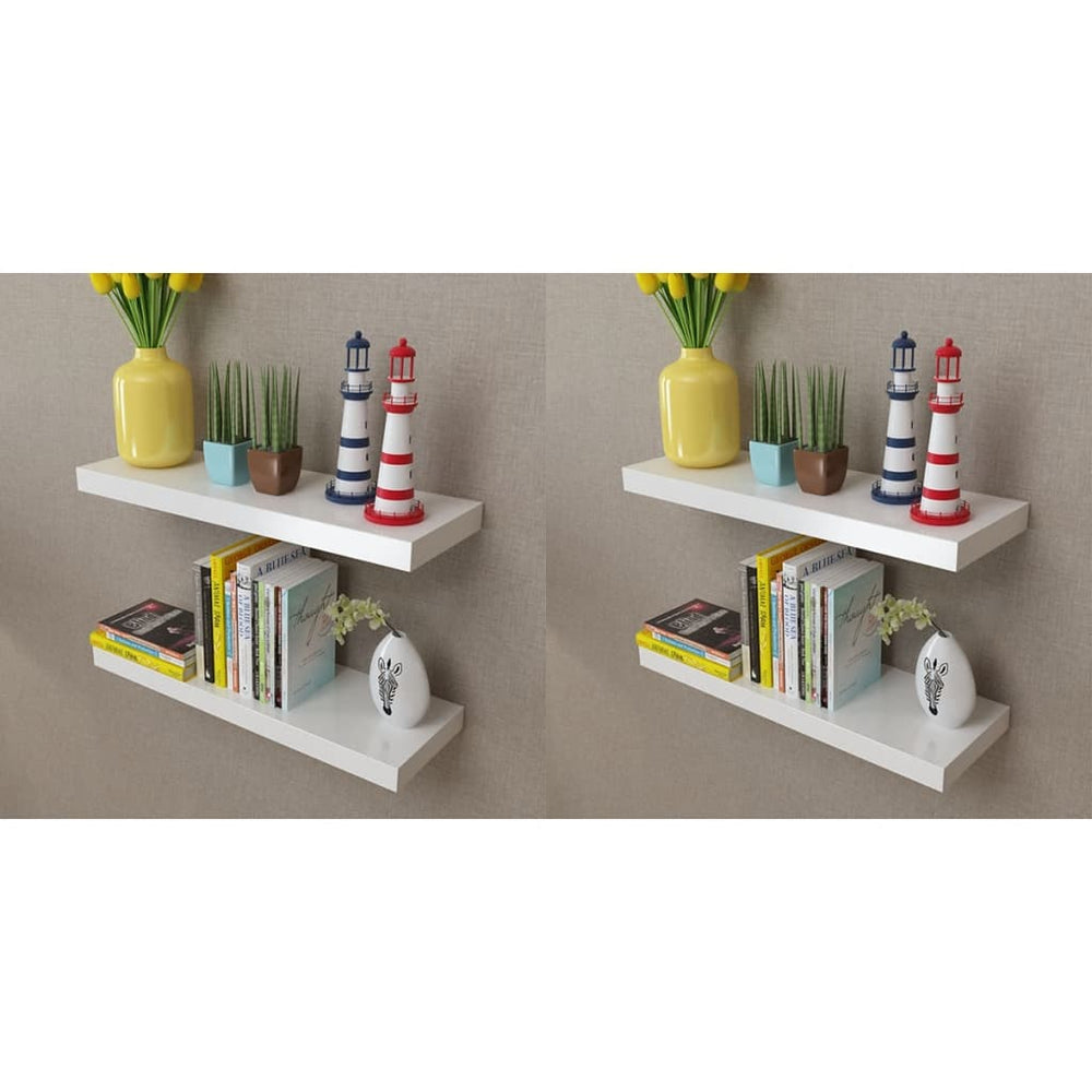 Wandplanken 4 st 60 cm wit MeubelReus