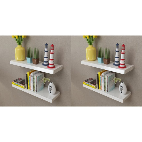 Wandplanken 4 st 60 cm wit MeubelReus