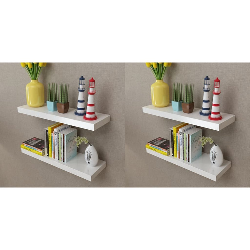 Wandplanken 4 st 60 cm wit MeubelReus
