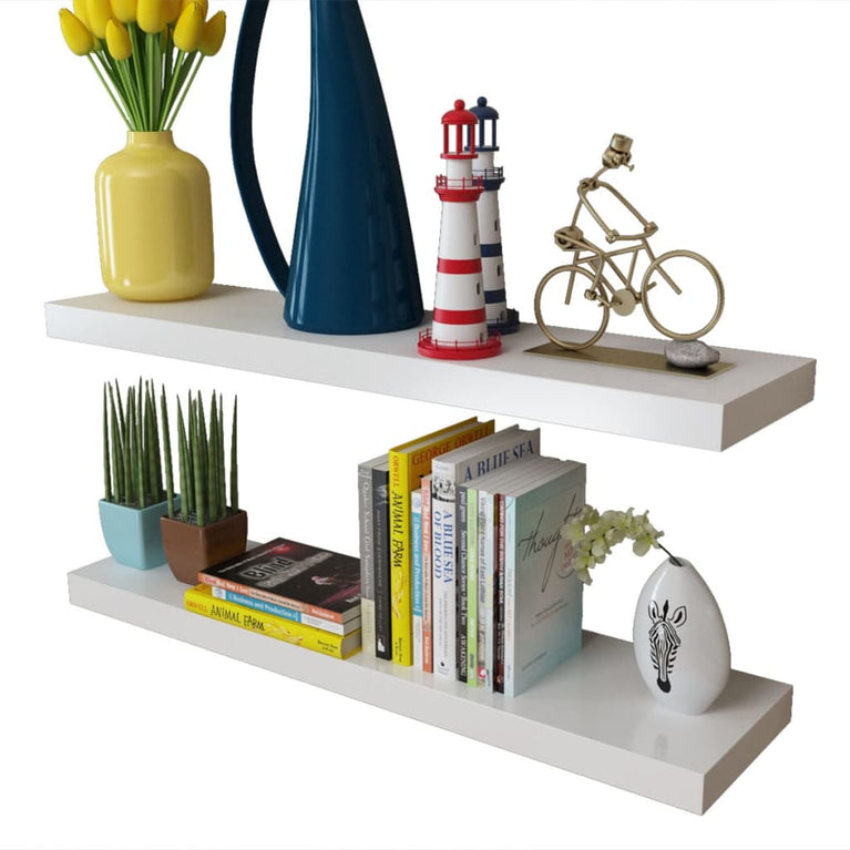 Wandplanken 4 st 80 cm wit MeubelReus