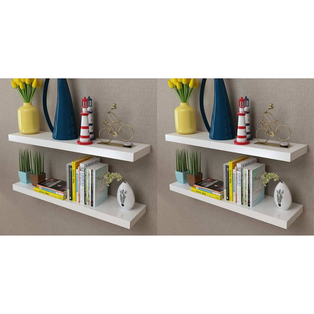 Wandplanken 4 st 80 cm wit MeubelReus