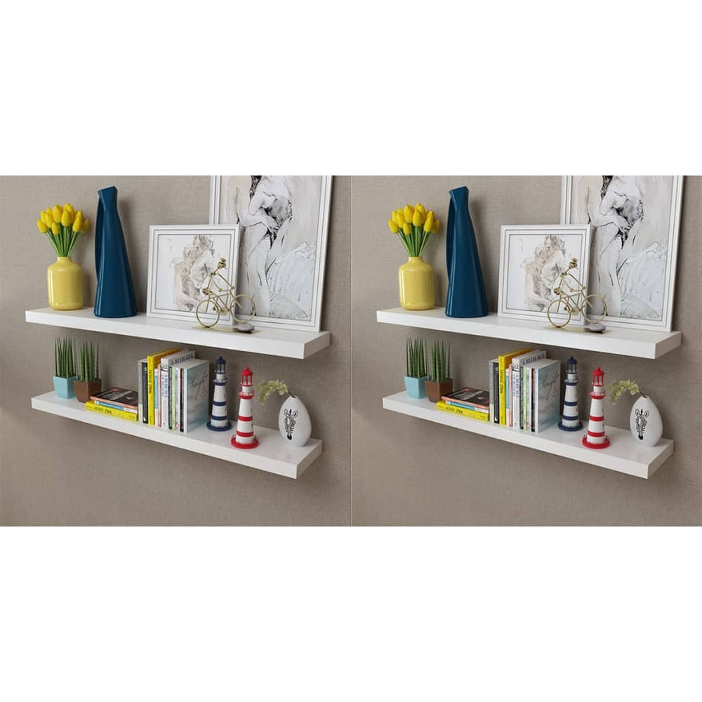 Wandplanken 4 st 100 cm wit MeubelReus