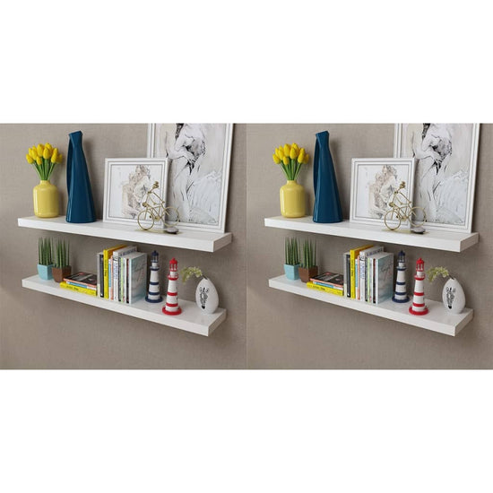 Wandplanken 4 st 100 cm wit MeubelReus
