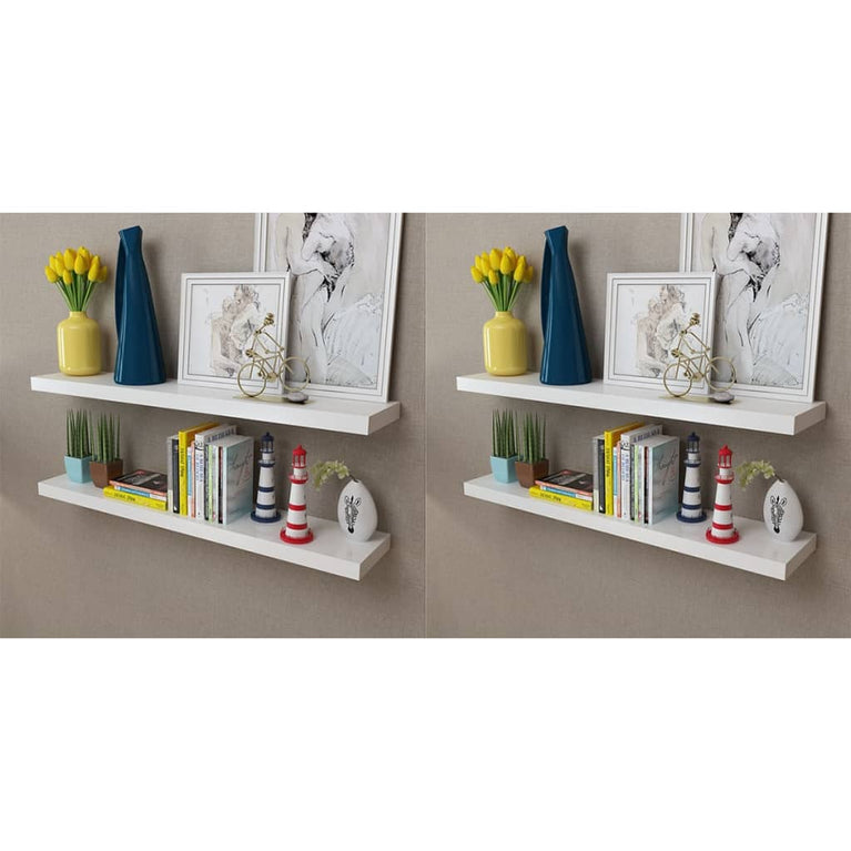 Wandplanken 4 st 100 cm wit MeubelReus