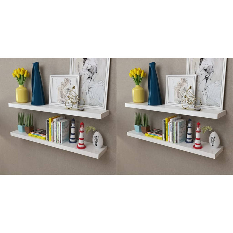 Wandplanken 4 st 100 cm wit MeubelReus