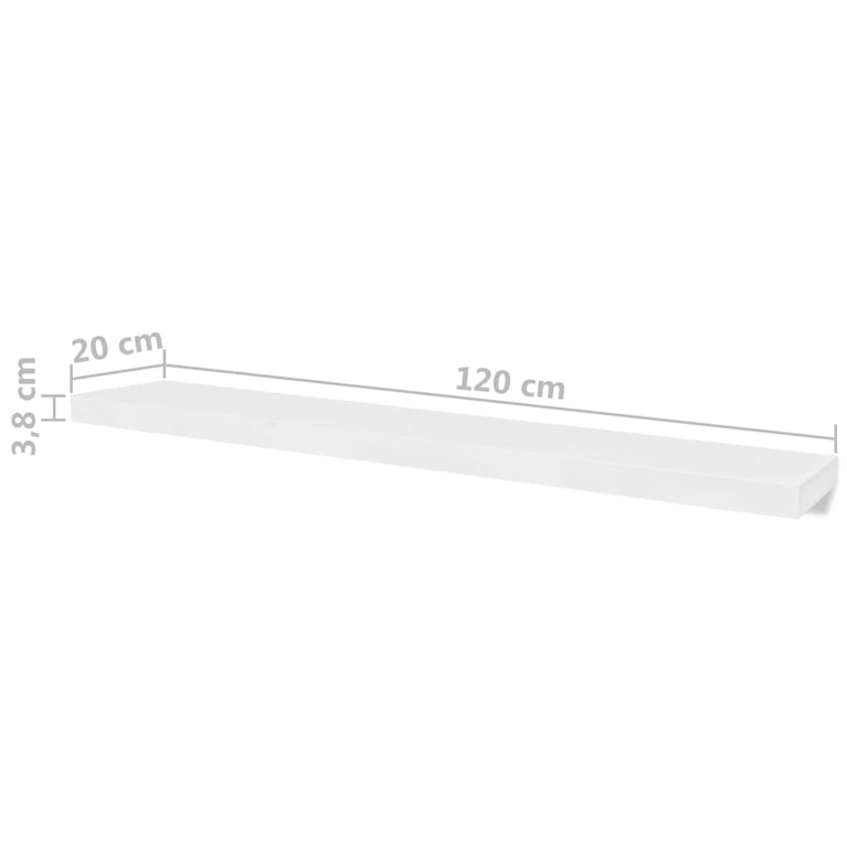 Wandplanken 4 st 120 cm wit MeubelReus