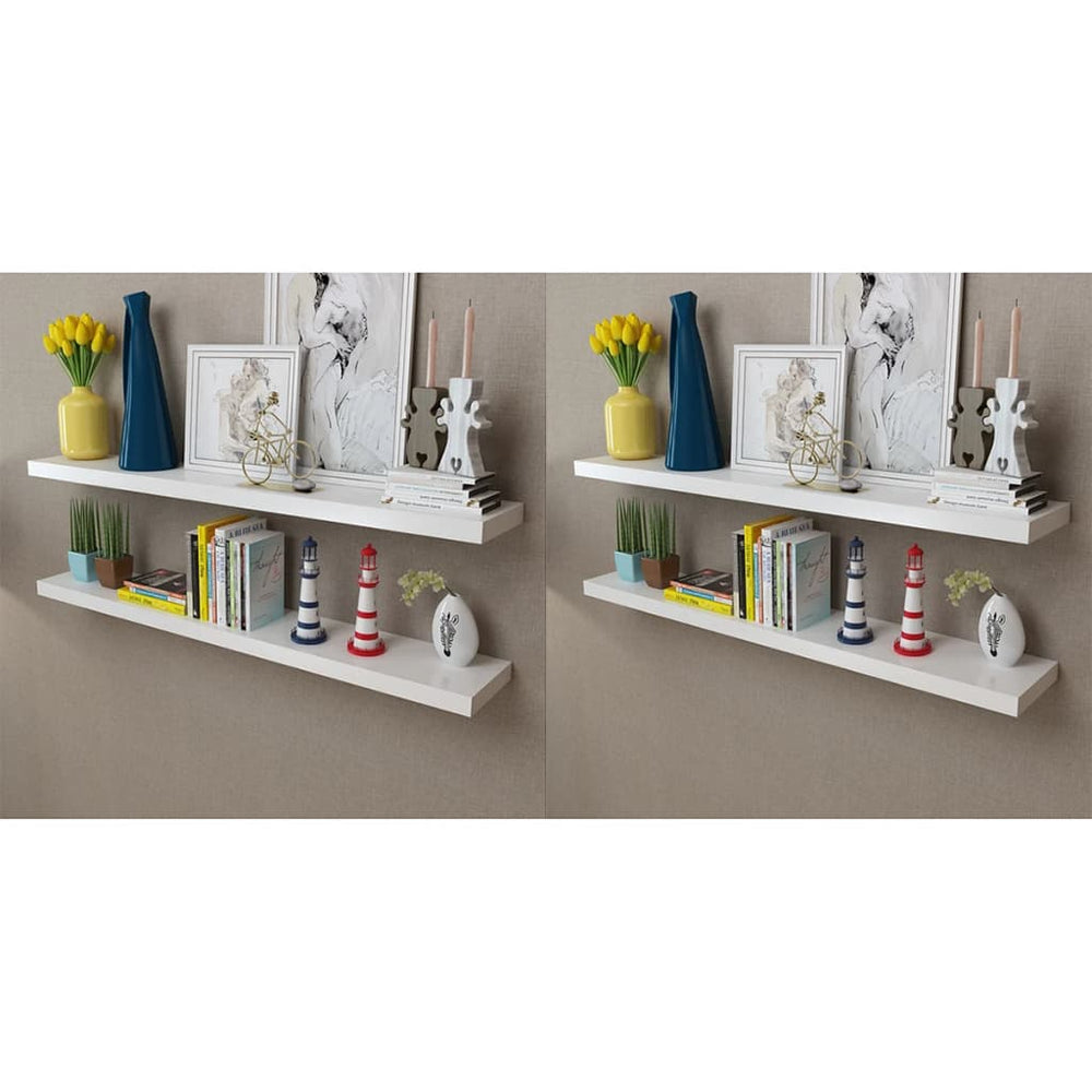 Wandplanken 4 st 120 cm wit MeubelReus