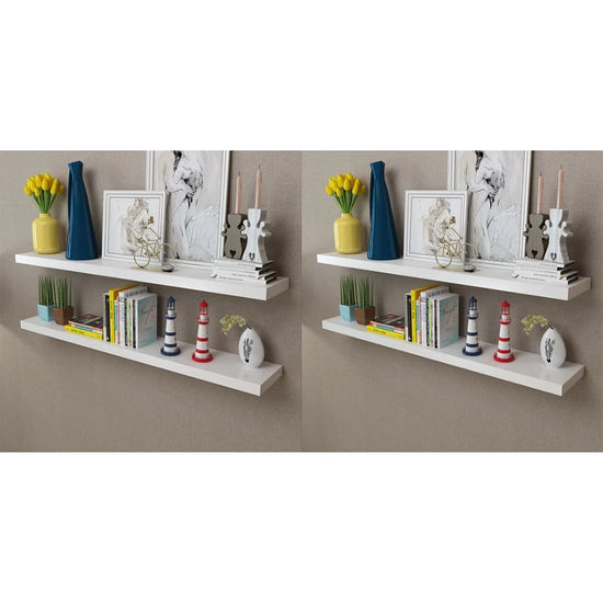 Wandplanken 4 st 120 cm wit MeubelReus
