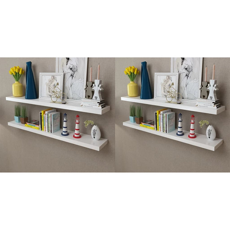 Wandplanken 4 st 120 cm wit MeubelReus