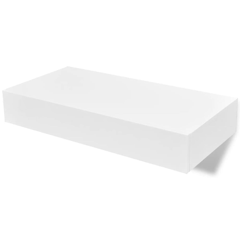 Wandplanken zwevend met lades 2 st 48 cm wit MeubelReus