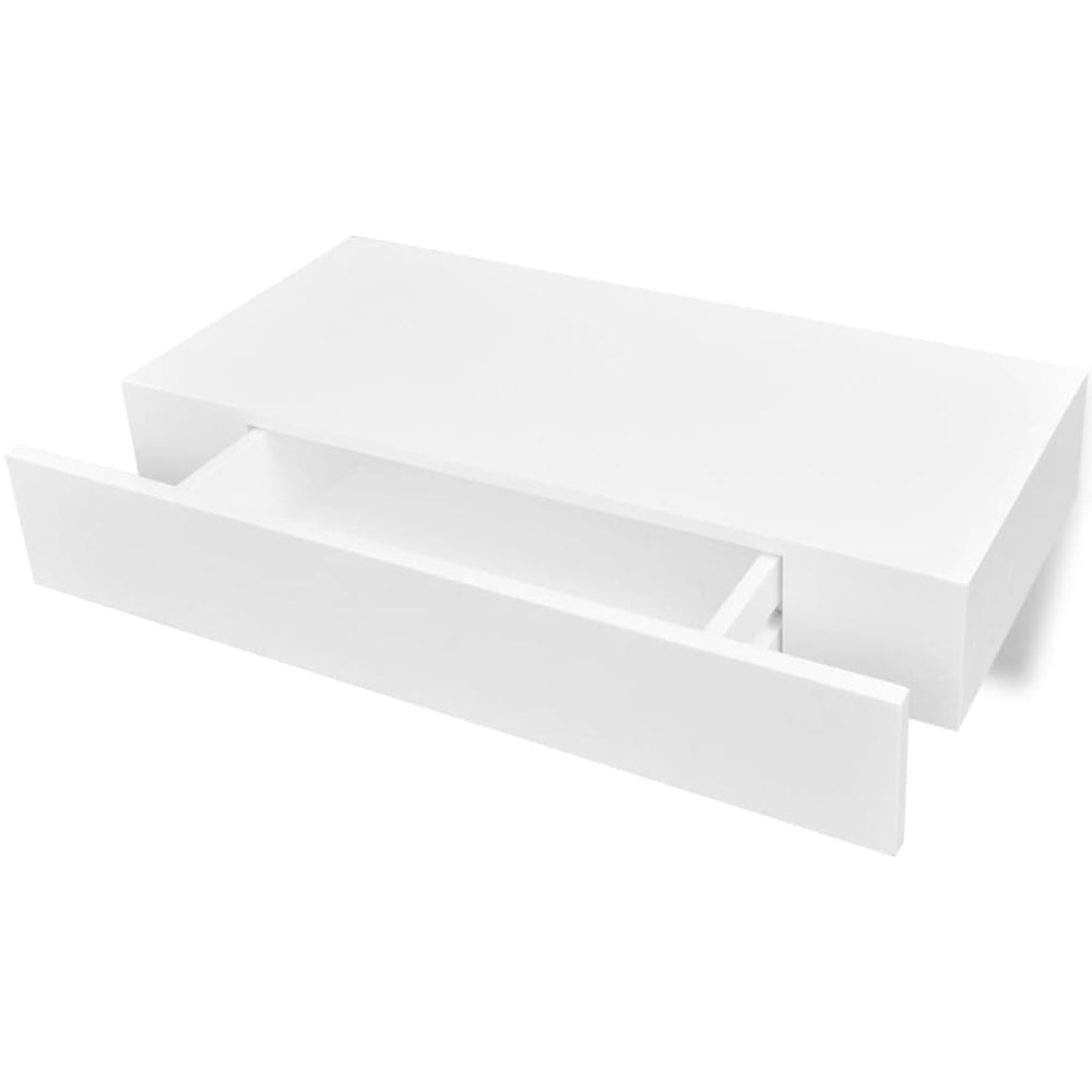 Wandplanken zwevend met lades 2 st 48 cm wit MeubelReus