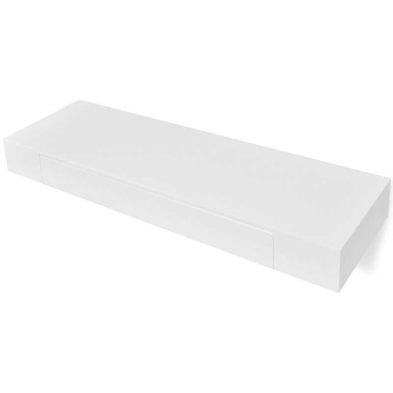 Wandplanken zwevend met lades 2 st 80 cm wit MeubelReus