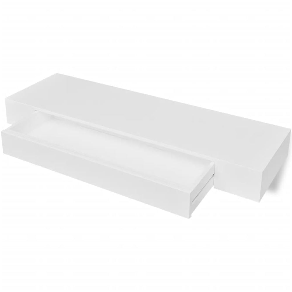 Wandplanken zwevend met lades 2 st 80 cm wit MeubelReus