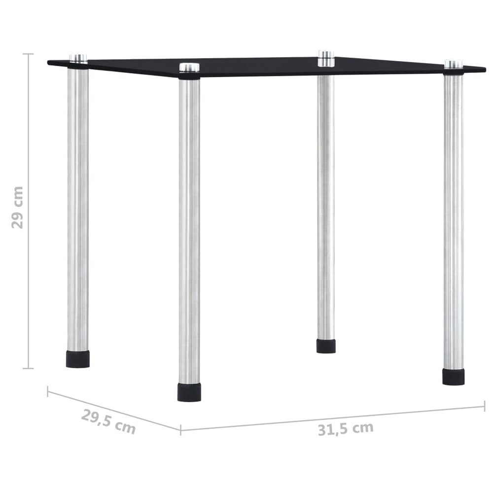3-delige Tafeltjesset gehard glas zwart MeubelReus