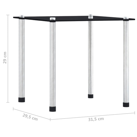 3-delige Tafeltjesset gehard glas zwart MeubelReus