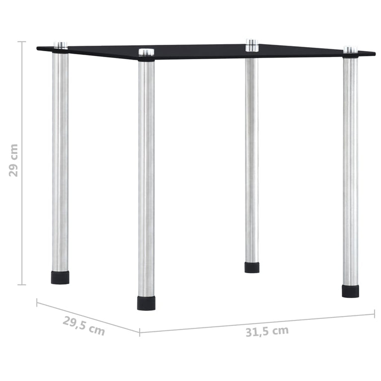 3-delige Tafeltjesset gehard glas zwart MeubelReus