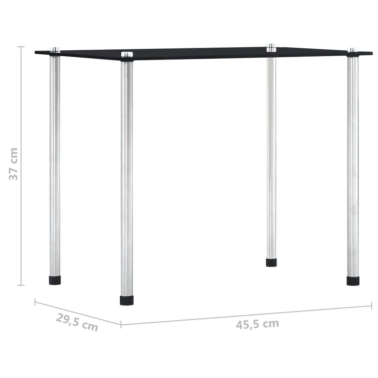 3-delige Tafeltjesset gehard glas zwart MeubelReus