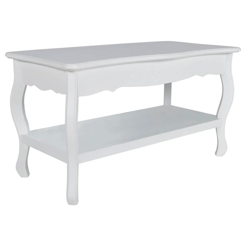 Salontafel met 2 lagen MDF wit