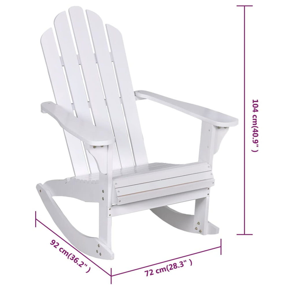 Tuinschommelstoel hout wit MeubelReus