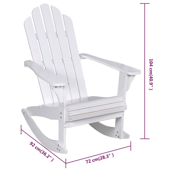 Tuinschommelstoel hout wit MeubelReus