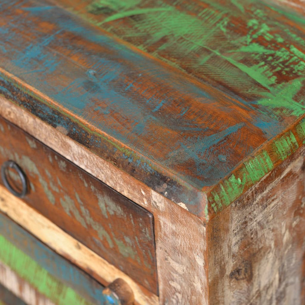 Bijzettafel met 1 lade en 1 deurtje gerecycled hout MeubelReus