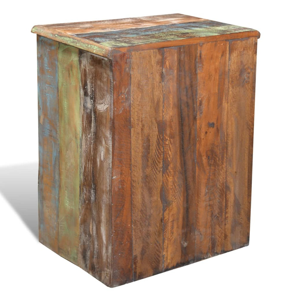 Bijzettafel met 1 lade en 1 deurtje gerecycled hout MeubelReus