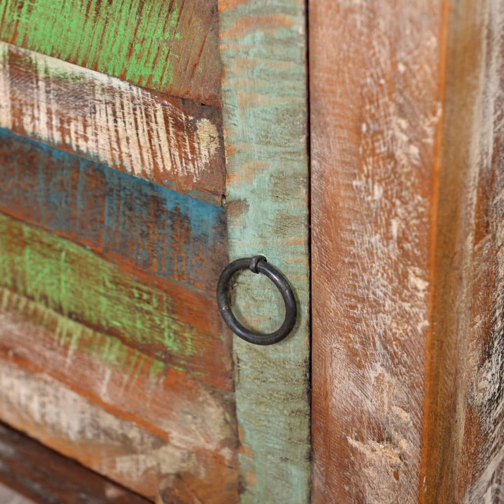 Bijzettafel met 1 lade en 1 deurtje gerecycled hout MeubelReus