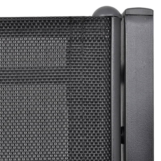 Tuinbank 2-zits 131 cm staal en textileen zwart MeubelReus