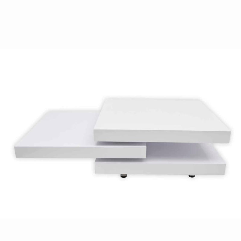 Salontafel met 3 lagen hoogglans wit