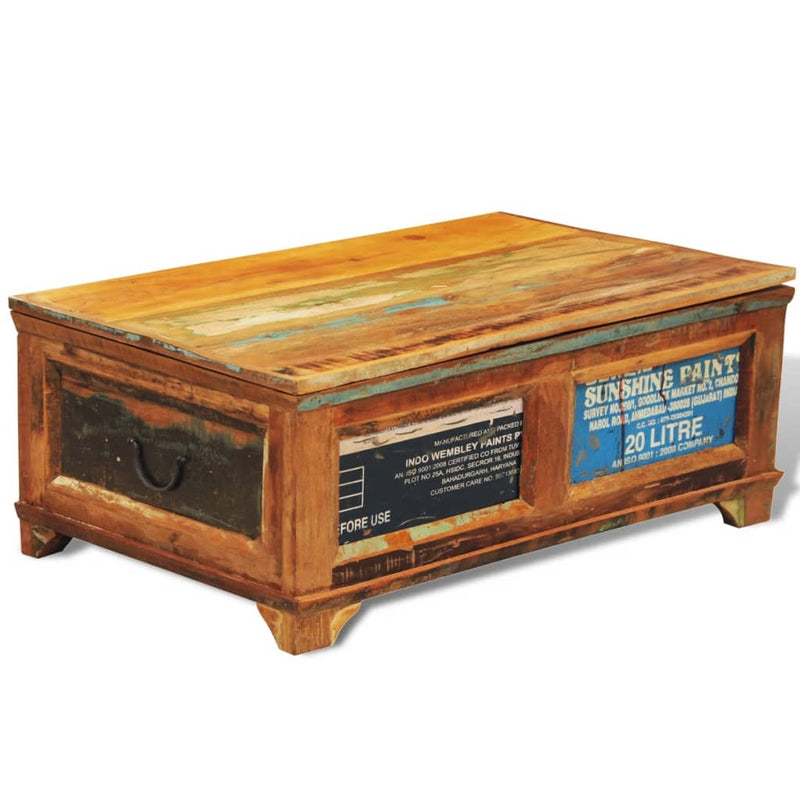 Salontafel met opslagruimte vintage stijl gerecycled hout MeubelReus