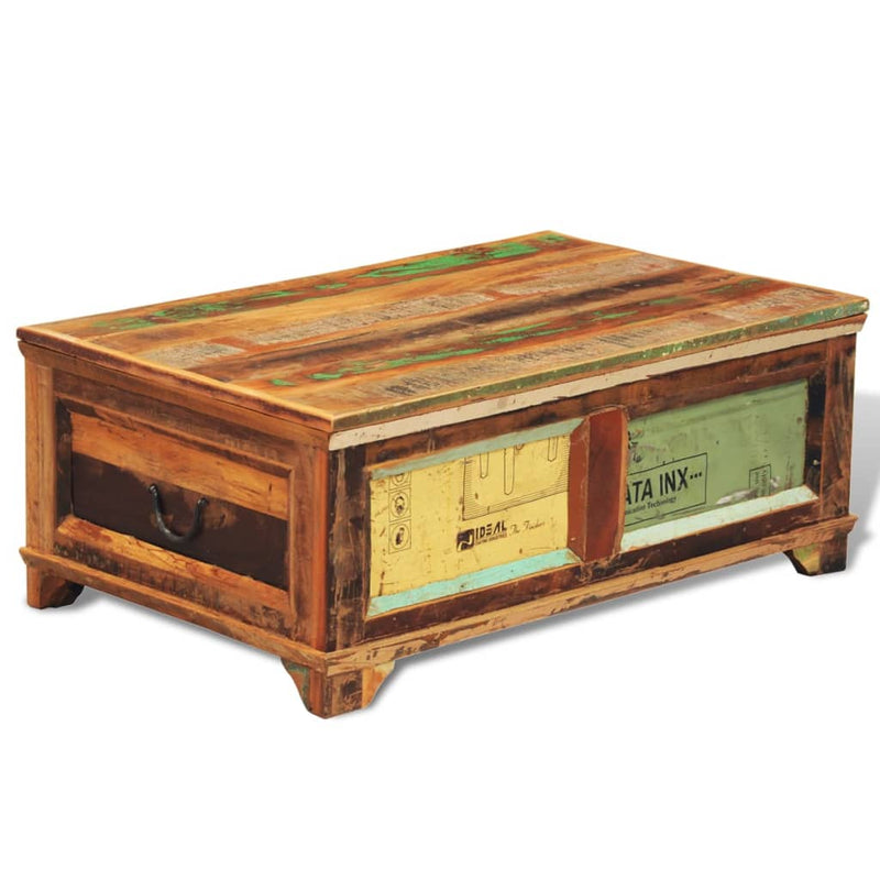 Salontafel met opslagruimte vintage stijl gerecycled hout MeubelReus