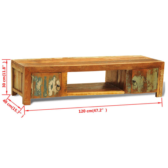 Tv-meubel met 2 deuren vintage stijl gerecycled hout MeubelReus