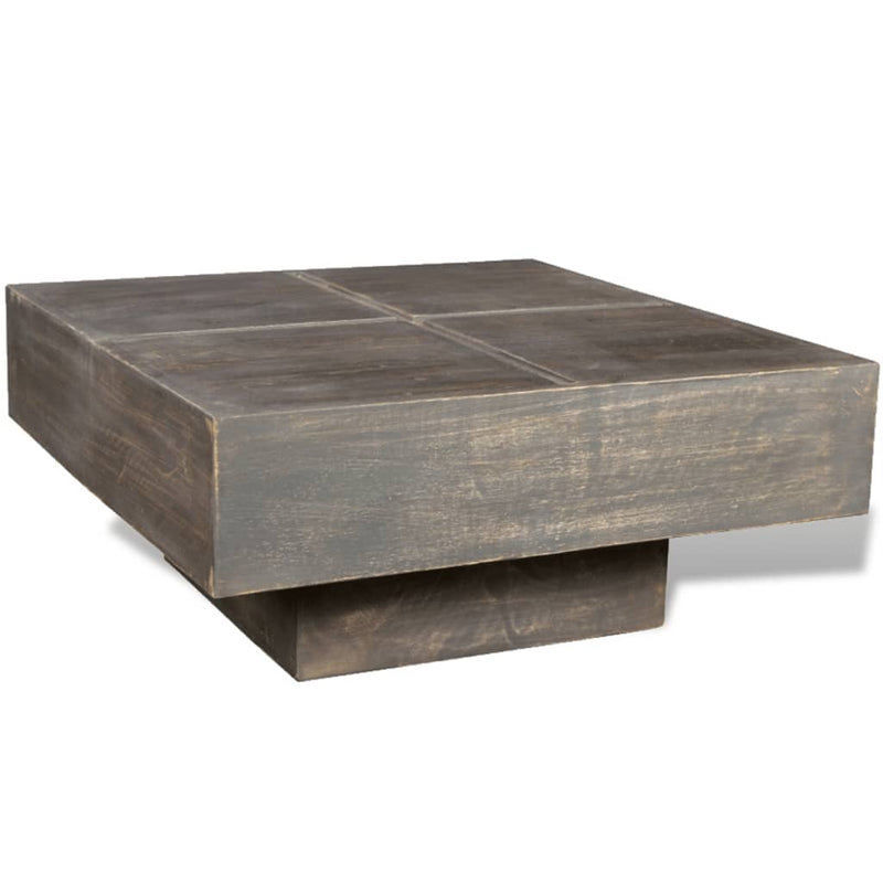 Salontafel vierkant massief mangohout donkerbruin MeubelReus