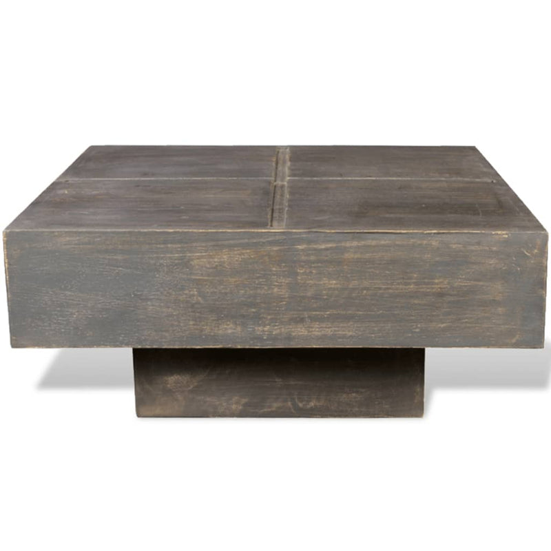 Salontafel vierkant massief mangohout donkerbruin MeubelReus