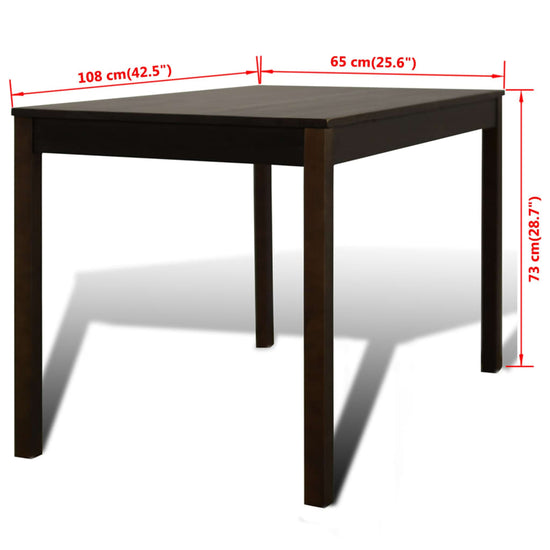 Eettafel met 4 stoelen hout bruin MeubelReus