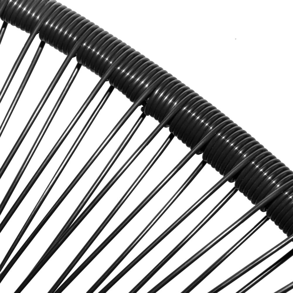 Tuinmaanstoel poly rattan zwart MeubelReus