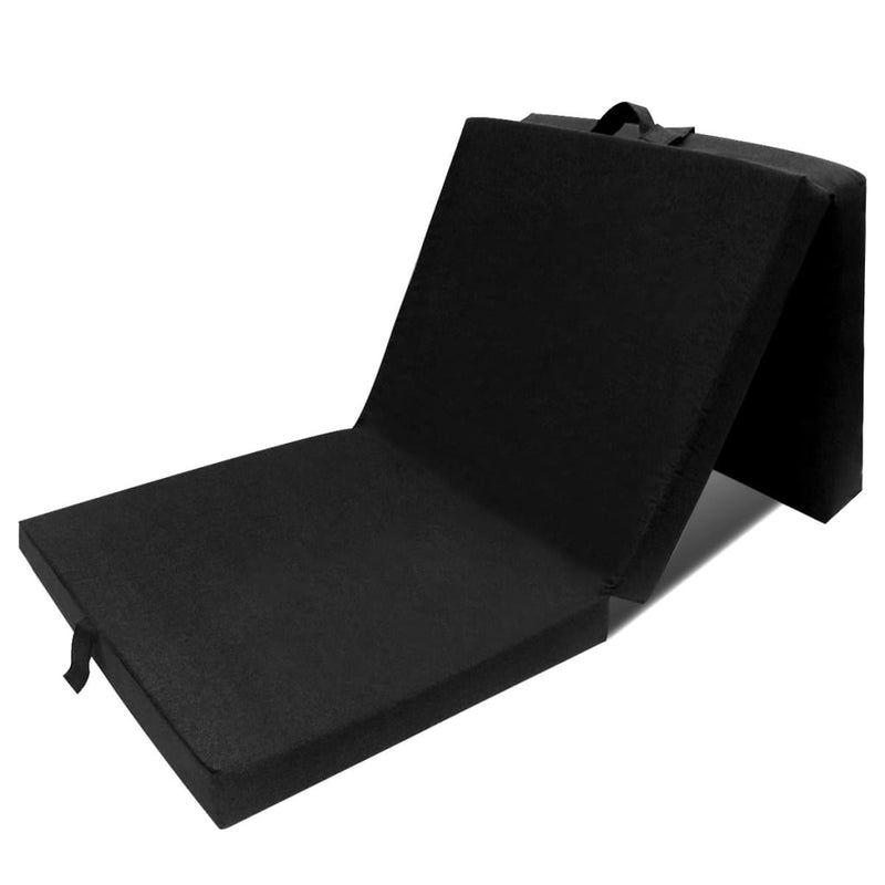 Schuimmatras opklapbaar zwart 190x70x9 cm MeubelReus