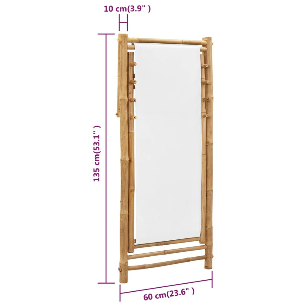 Terrasstoel bamboe en canvas MeubelReus