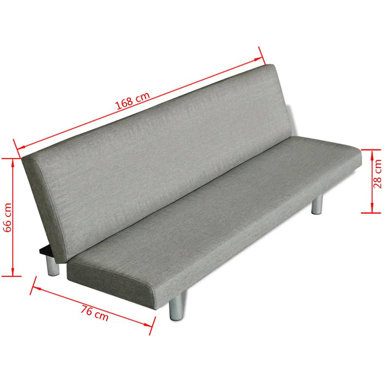 Slaapbank polyester grijs MeubelReus